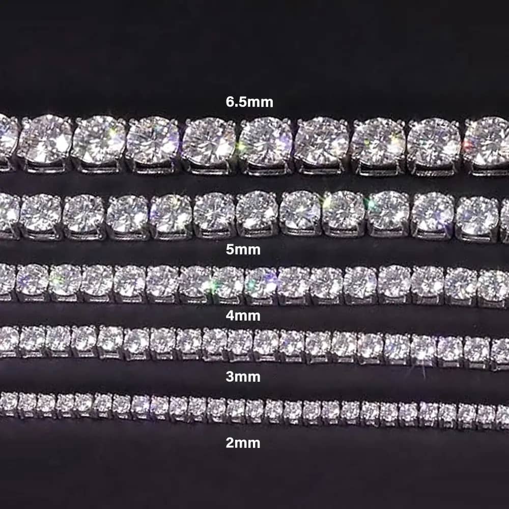 The Infinity Stream Tennis Necklace | D Color VVS1 Moissanite in S925 Silver - Thumbnail 2