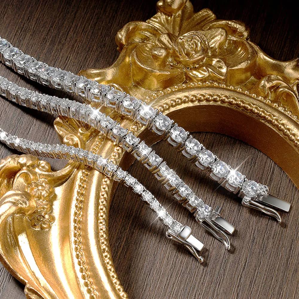 The Infinity Stream Tennis Necklace | D Color VVS1 Moissanite in S925 Silver