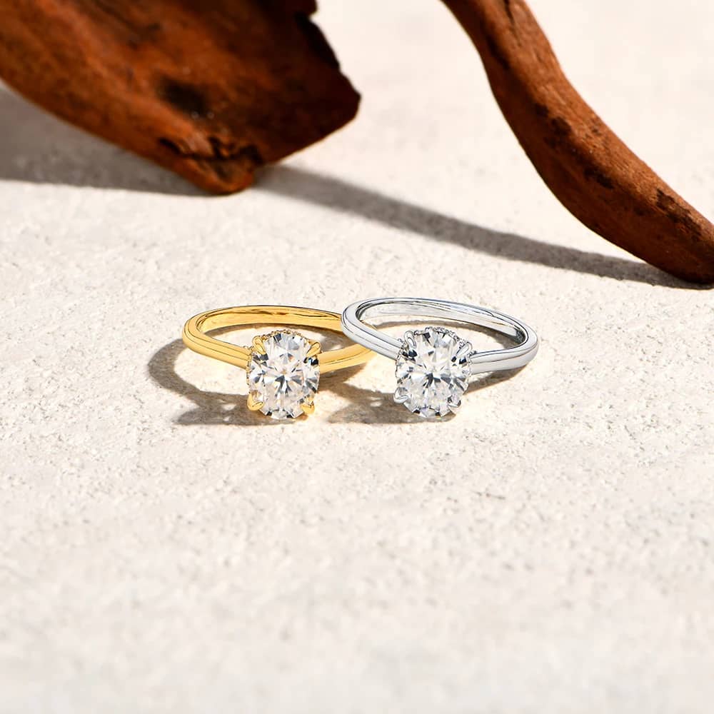 Radiant Heritage Oval Moissanite Ring 2.0 Carat D-Color VVS1 Clarity in Genuine S925 Sterling Silver