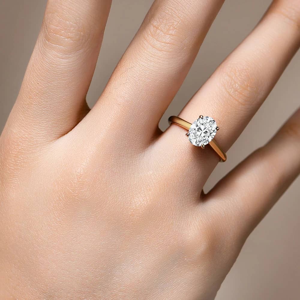 Radiant Heritage Oval Moissanite Ring 2.0 Carat D-Color VVS1 Clarity in Genuine S925 Sterling Silver - Thumbnail 3