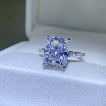 Luminous Grace 5 Carat Moissanite Zircon Silver Ring