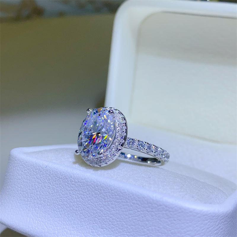 Eternal Brilliance 5 Carat Moissanite Silver Ring