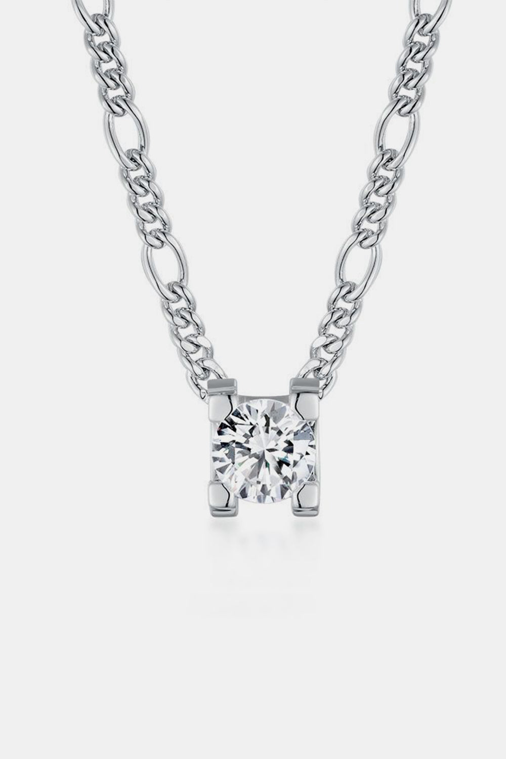 Lustrous Grace 2 Carat Moissanite Sterling Silver Pendant Necklace