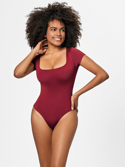 ContourFlex Classic Square Neck Short Sleeve Bodysuit