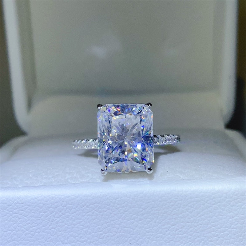 Luminous Grace 5 Carat Moissanite Zircon Silver Ring