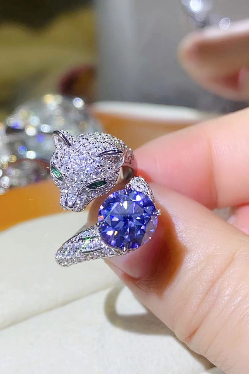 Enchanted Charm 2 Carat Moissanite Animal Bypass Ring