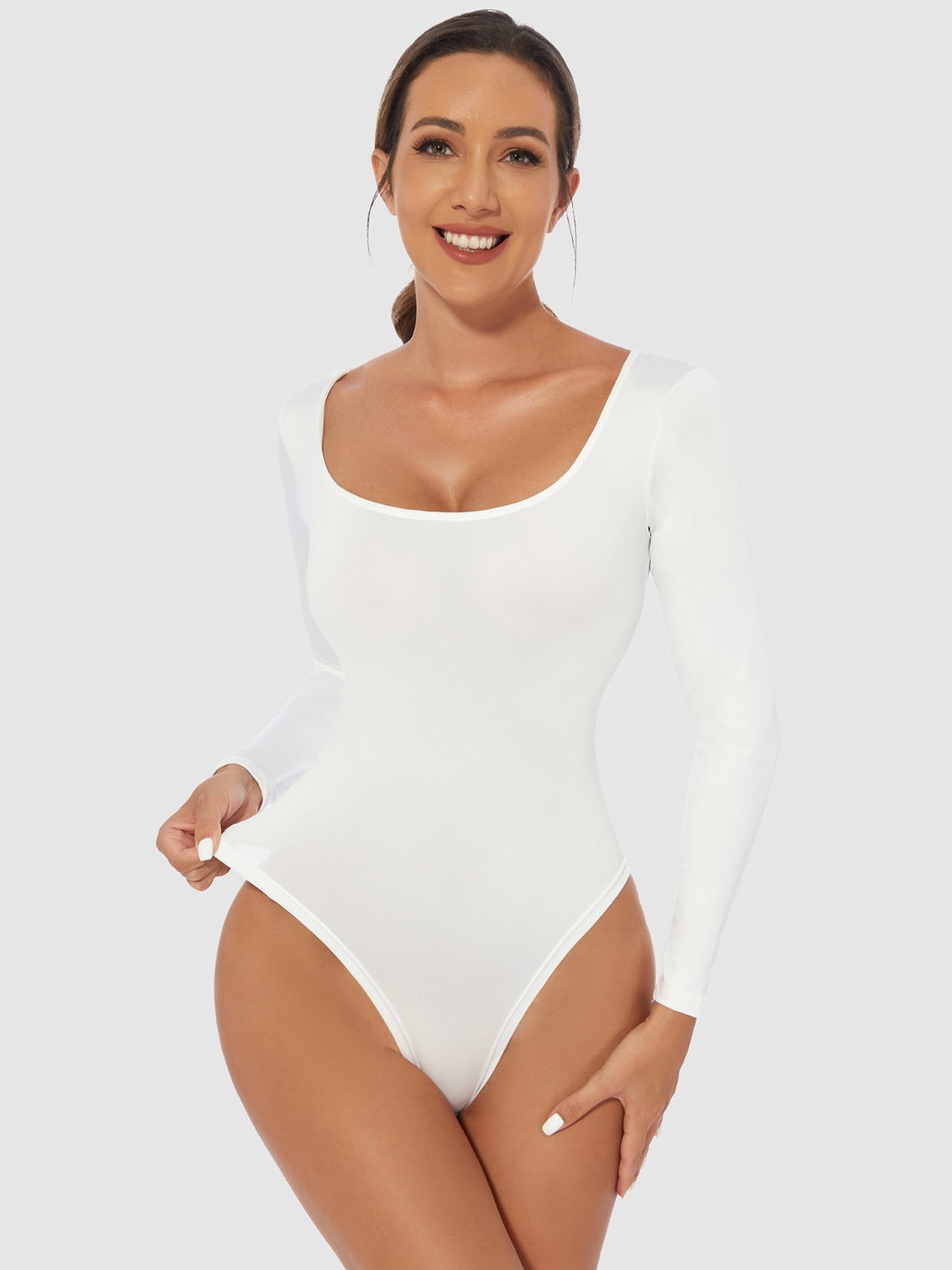 ContourFlex Scoop Neck Long Sleeve Bodysuit