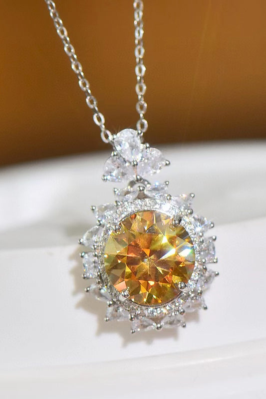 Solar Radiance 5-Carat Moissanite Pendant Necklace