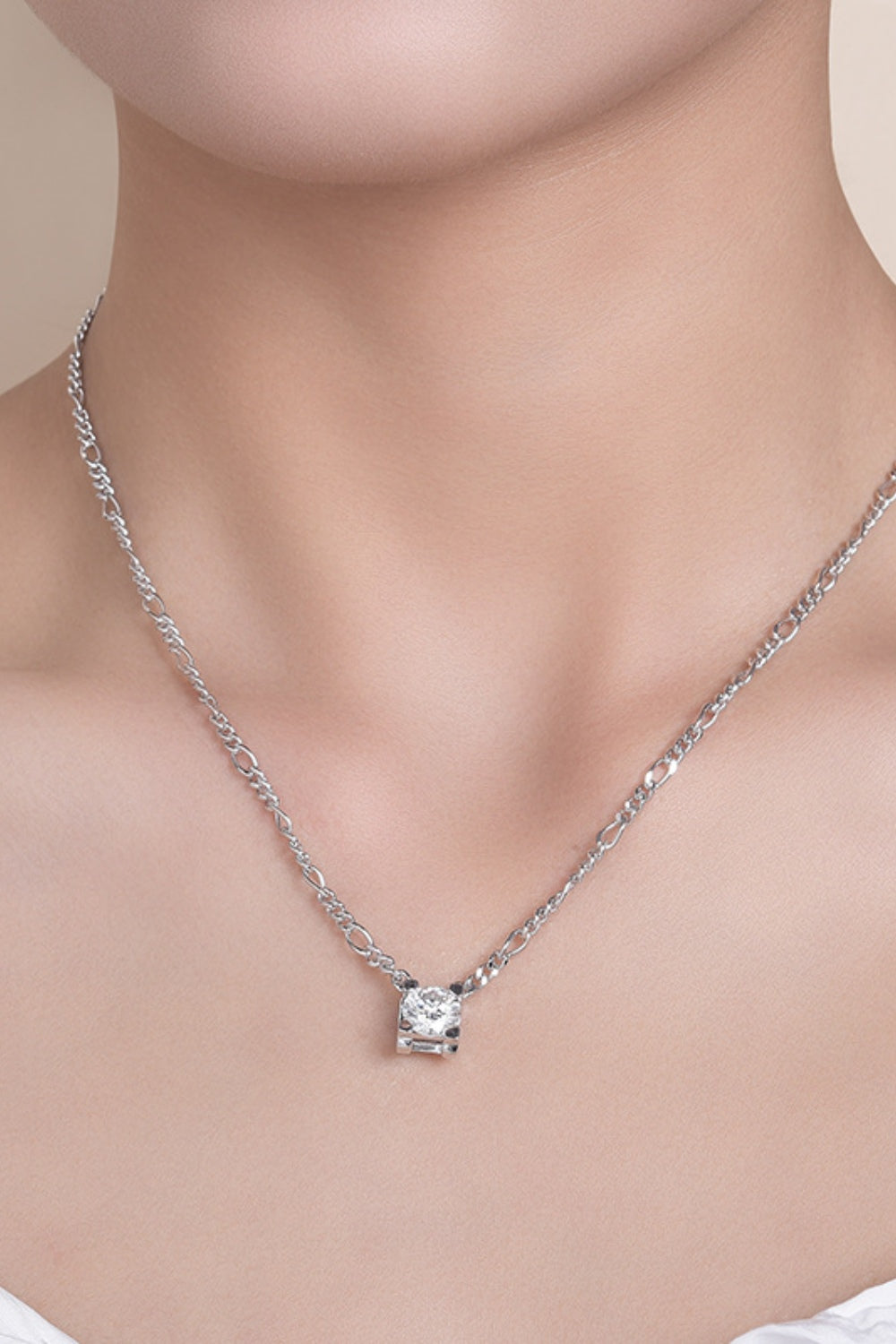 Lustrous Grace 2 Carat Moissanite Sterling Silver Pendant Necklace