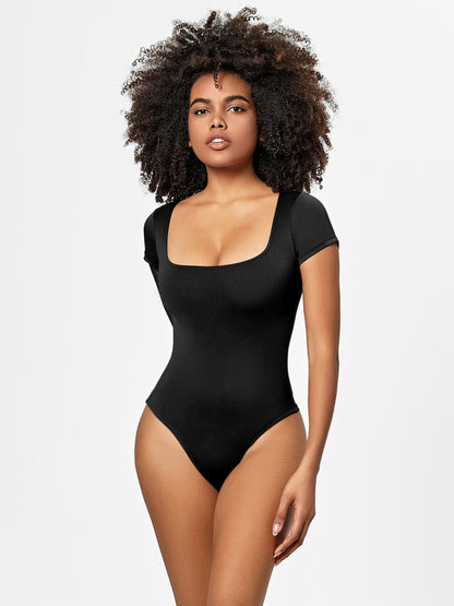 ContourFlex Classic Square Neck Short Sleeve Bodysuit