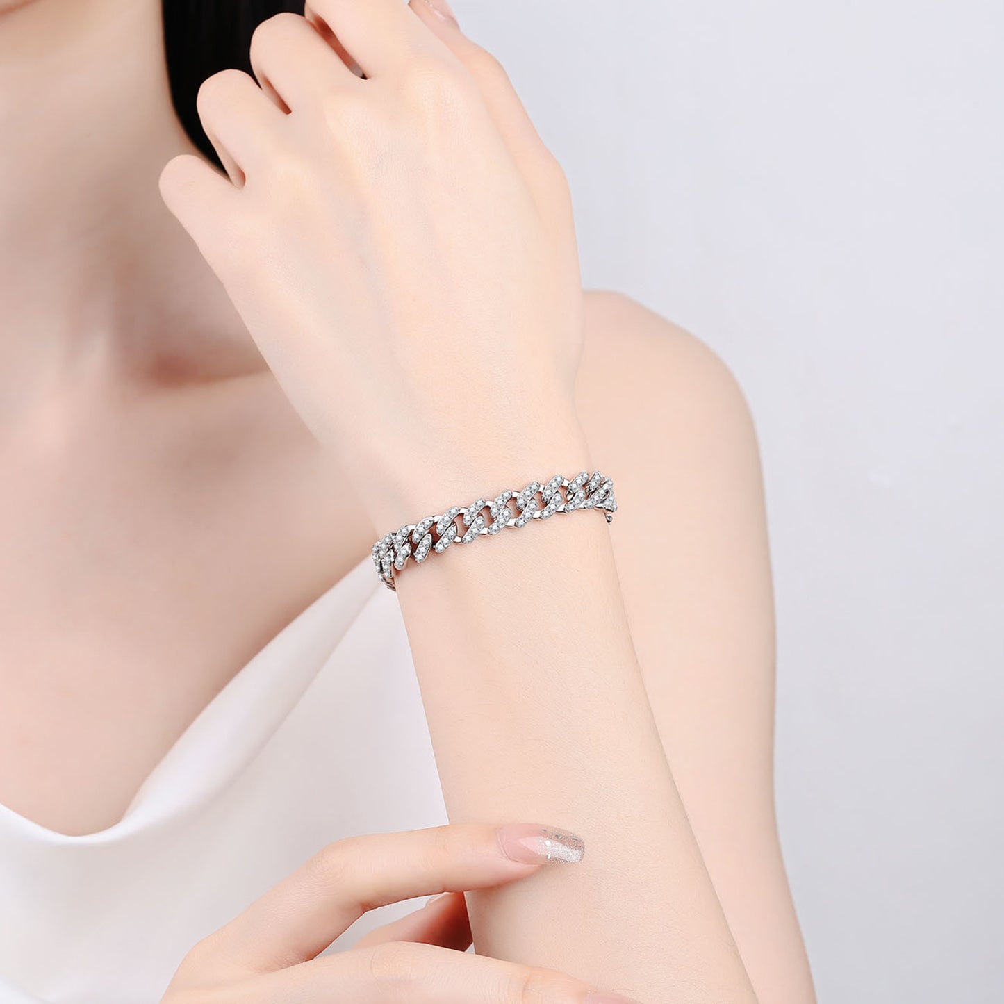 Celestial Spark 4.63 Carat Moissanite Silver Bracelet