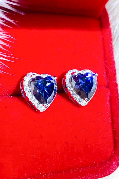 Eternal Heart 4 Carat Moissanite Stud Earrings