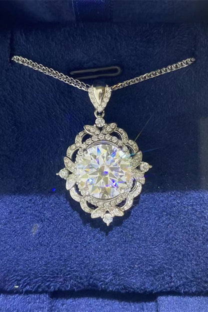 Eternal Radiance 5 Carat Moissanite Sterling Silver Necklace