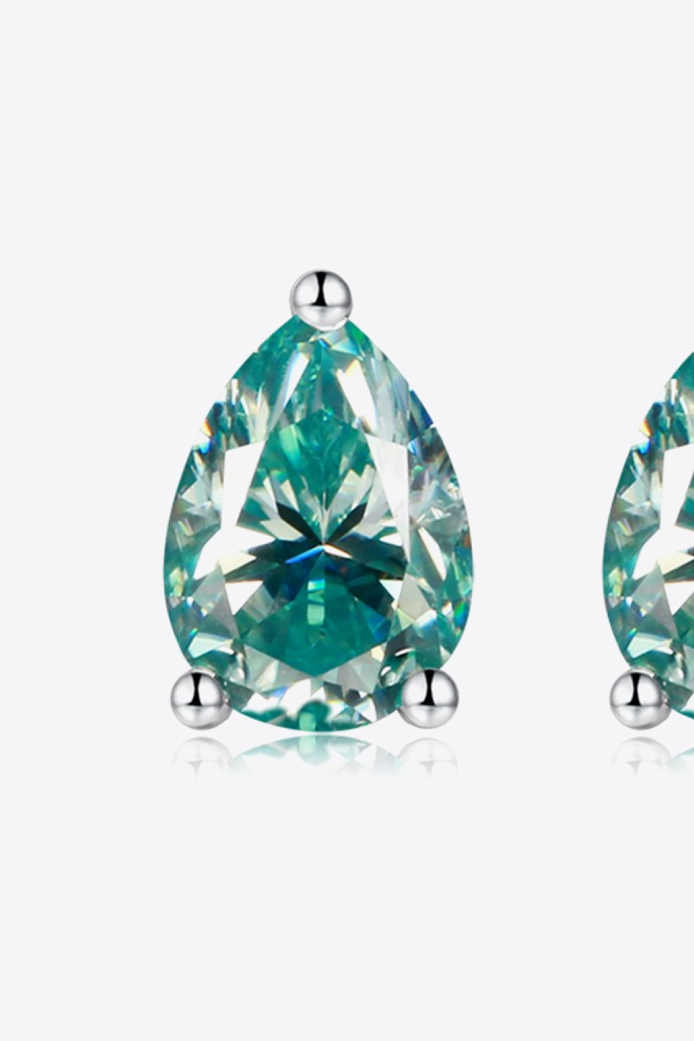 Elegance Drops 2 Carat Moissanite Teardrop Earrings