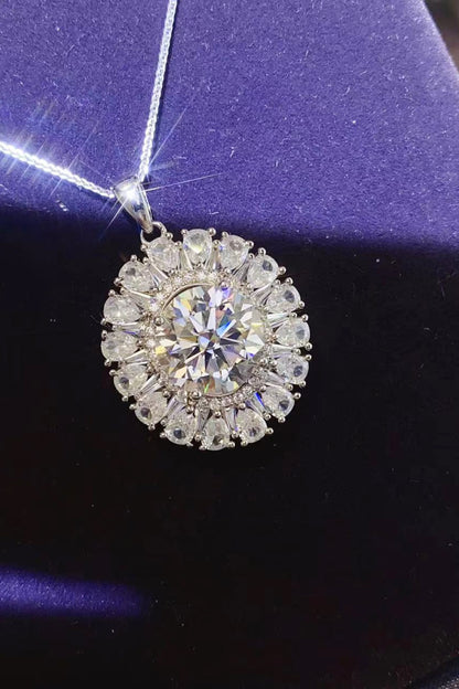 Opulent Spark 5 Carat Moissanite Sterling Silver Necklace