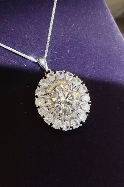 Opulent Spark 5 Carat Moissanite Sterling Silver Necklace