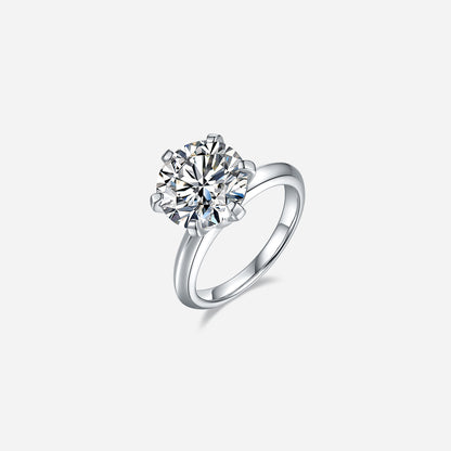 Brilliant Horizon 5 Carat Moissanite Silver Ring