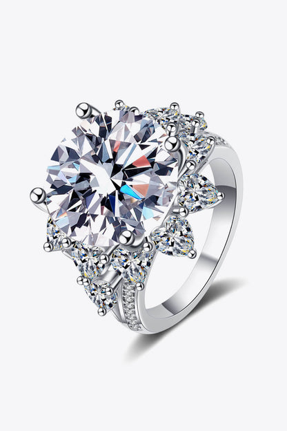 Blossom Sparkle 10 Carat Moissanite Flower Ring