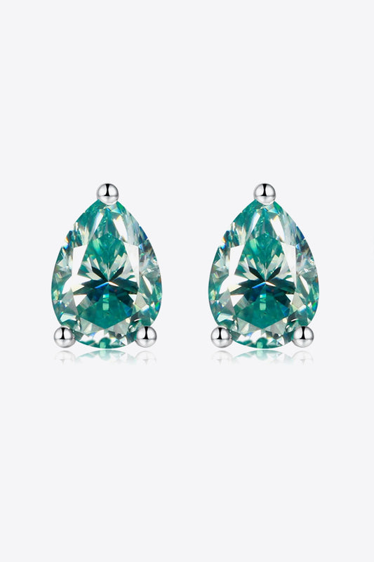 Elegance Drops 2 Carat Moissanite Teardrop Earrings