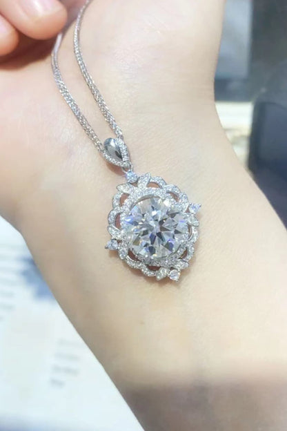 Eternal Radiance 5 Carat Moissanite Sterling Silver Necklace