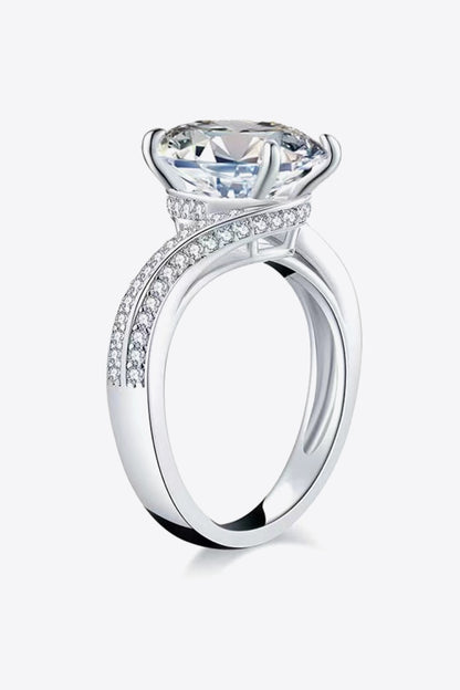 Essence of Elegance 3 Carat Moissanite Side Stone Ring