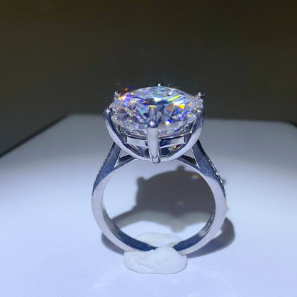 Dazzling Dream 10 Carat Moissanite Silver Ring