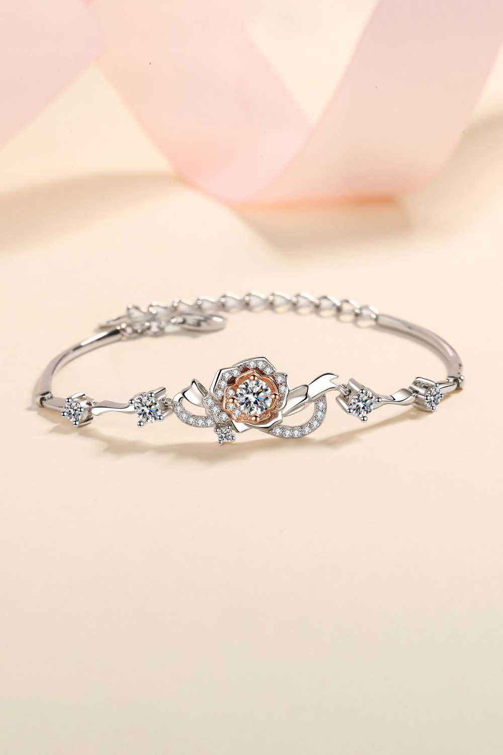 Radiant Grace 1.4 Carat Moissanite Sterling Silver Bracelet