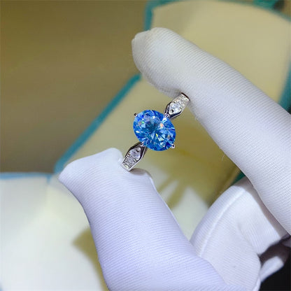 Brilliant Spark 2 Carat Moissanite Silver Ring