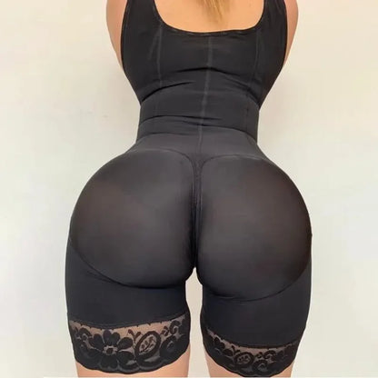 a woman in black Butt Lifter Postpartum Girdle BBL Underbust Bodysuit