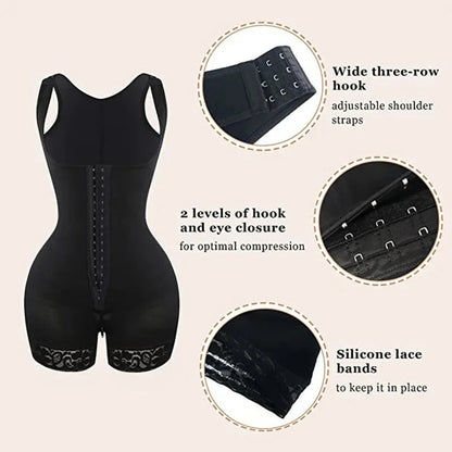 a feature description of a Butt Lifter Postpartum Girdle BBL Underbust Bodysuit