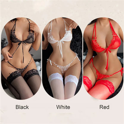 Sexy Lingerie Fancy Adult Bra Set Woman 2 Pieces Bra And Thong Set