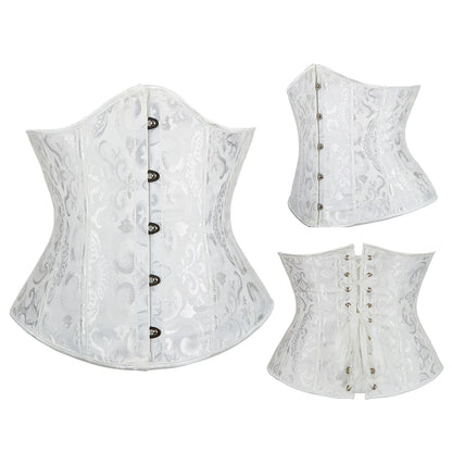Elegance in Bloom Underbust Corset - Sculpt and Embrace Your Curves with Floral Grace