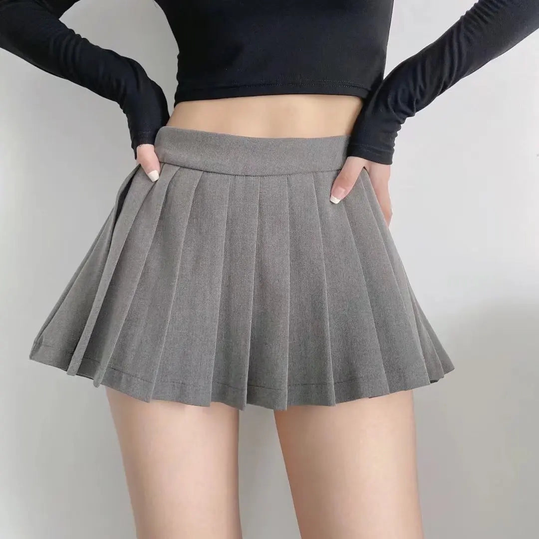 High Waist Skirts Sexy Mini Skirts Vintage Pleated Skirt