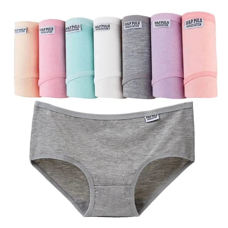7Pcs/Lot Plus Size Underwear Panties Cotton Girl Briefs Sexy Lingeries