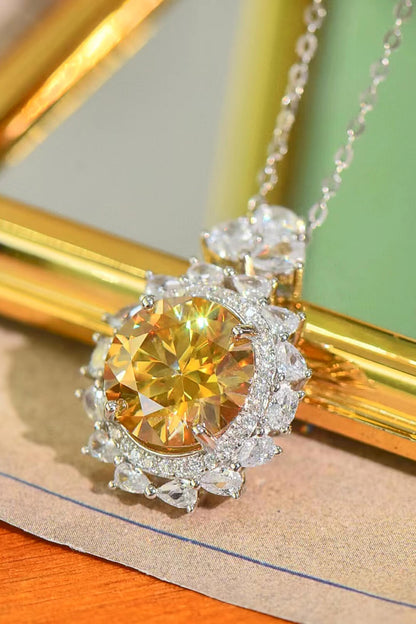 Solar Radiance 5-Carat Moissanite Pendant Necklace