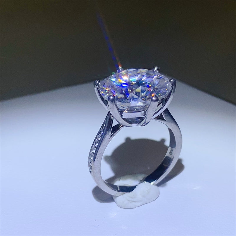 Dazzling Dream 10 Carat Moissanite Silver Ring