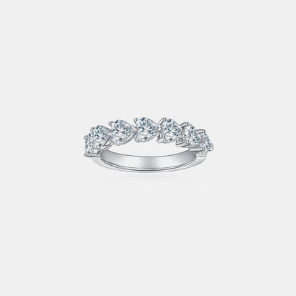 Heartfelt Spark 2.1 Carat Moissanite Silver Ring