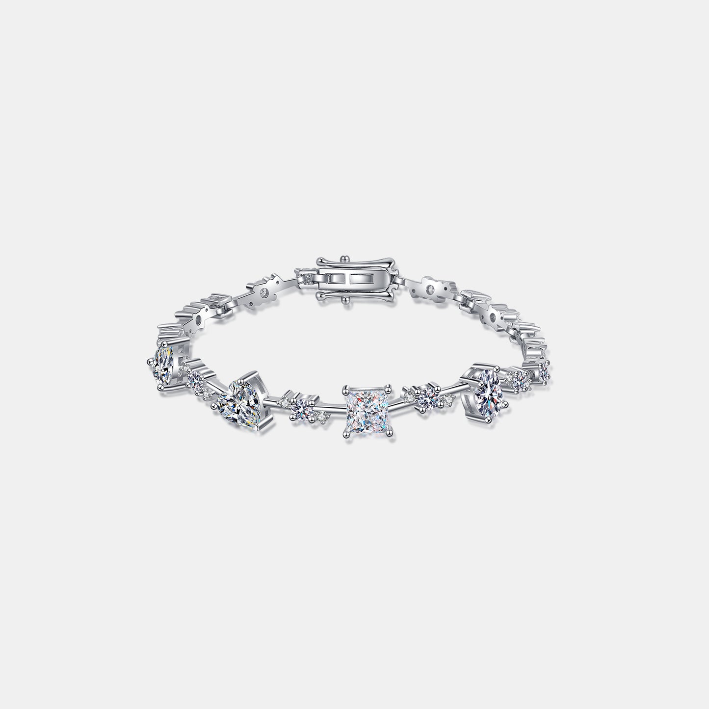 Celestial Shine 6.2 Carat Moissanite Silver Bracelet