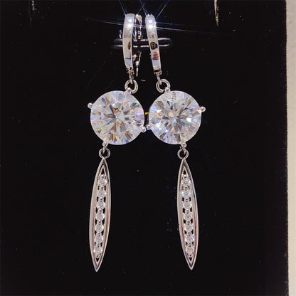 Radiant Aura 10 Carat Moissanite Silver Earrings