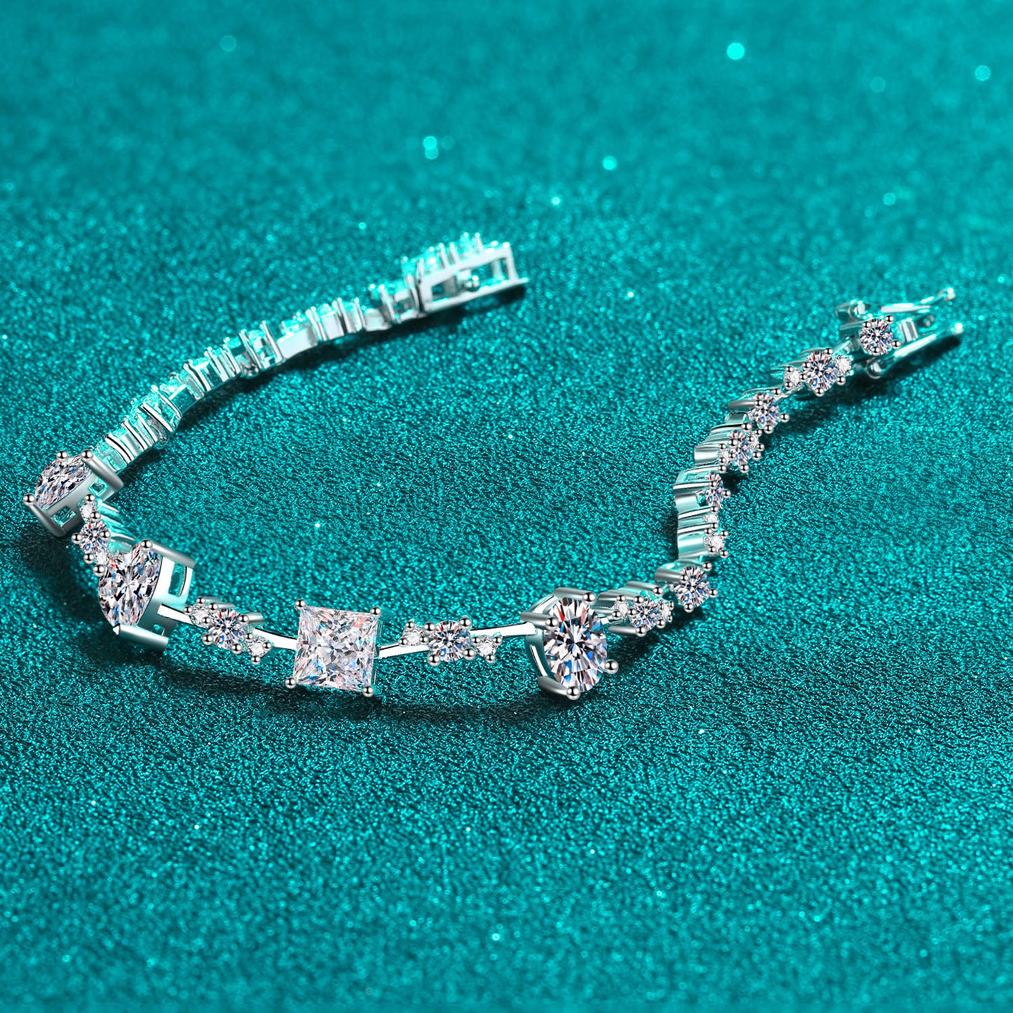 Celestial Shine 6.2 Carat Moissanite Silver Bracelet