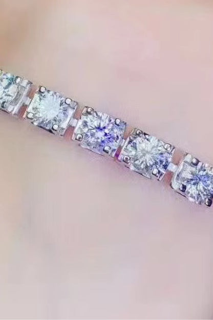 Luminous Charm 5 Carat Moissanite Lobster Clasp Bracelet