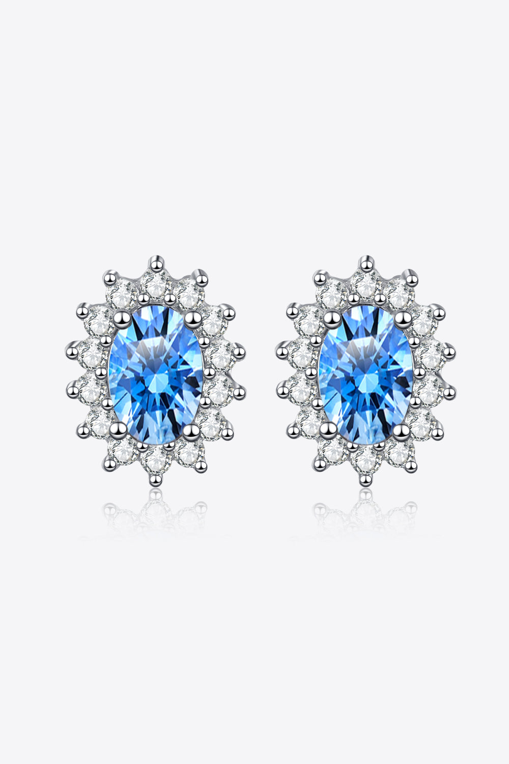 Eternal Spark 1 Carat Moissanite Sterling Silver Stud Earrings