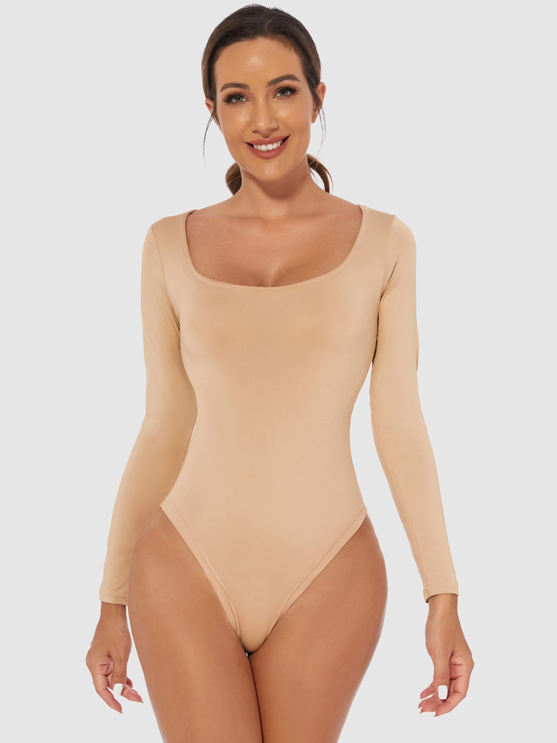 ContourFlex Scoop Neck Long Sleeve Bodysuit