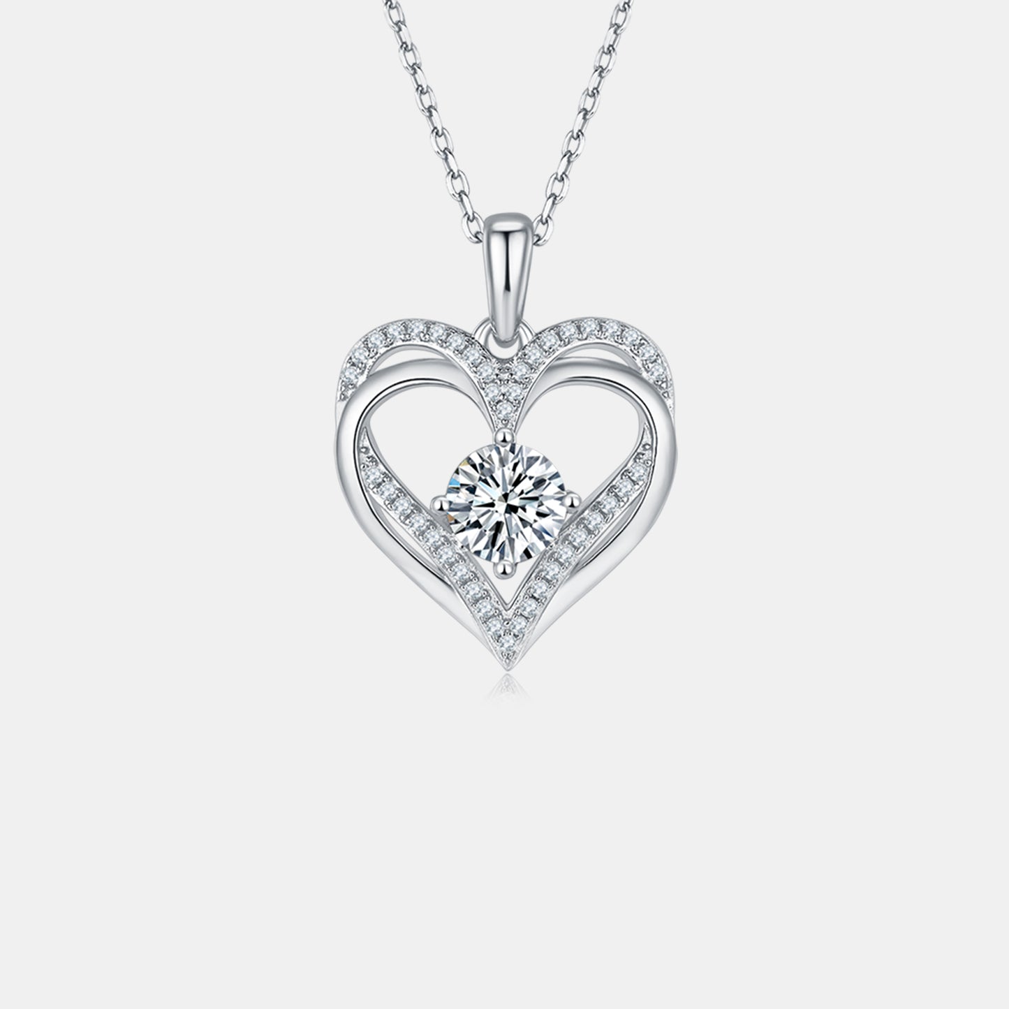 Rose Radiance 1.2 Carat Moissanite Heart Necklace