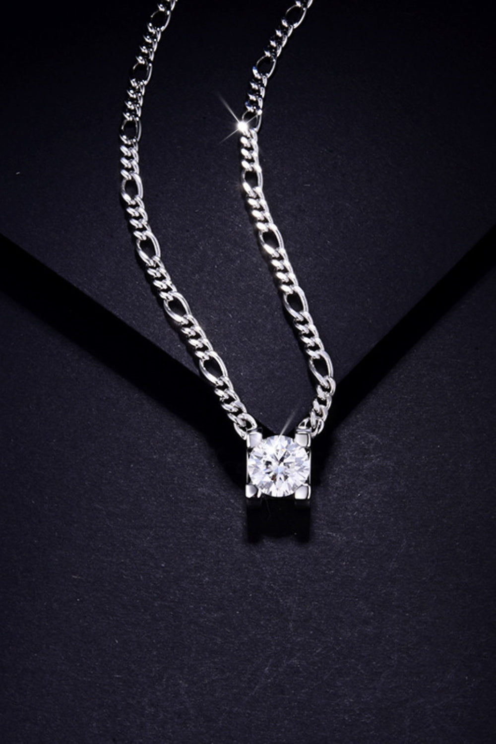 Lustrous Grace 2 Carat Moissanite Sterling Silver Pendant Necklace