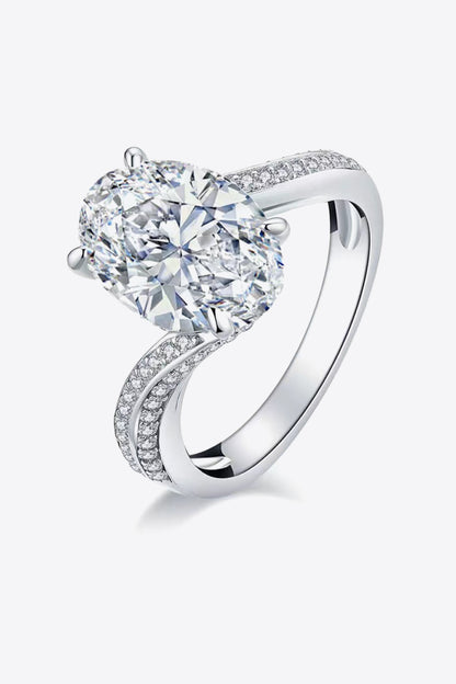 Essence of Elegance 3 Carat Moissanite Side Stone Ring