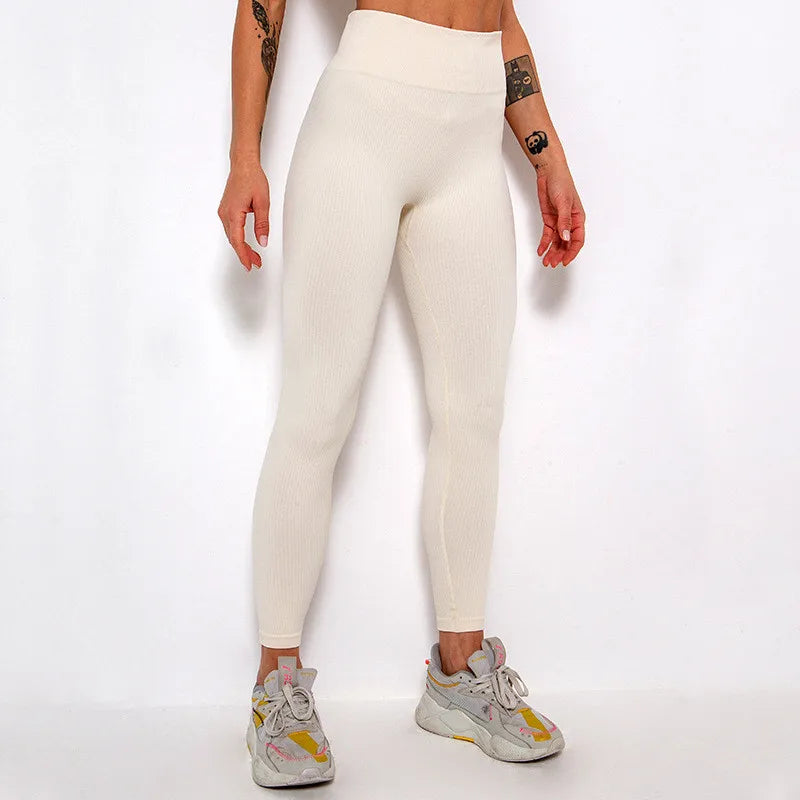 High-Waisted Seamless Fitness Yoga Pants With Tummy Control - enviablebeauty.com