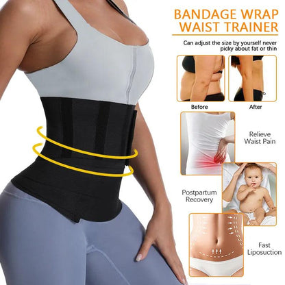 Waist Bandage Wrap Trimmer Belt Waist Trainer Body Shapewear - enviablebeauty.com